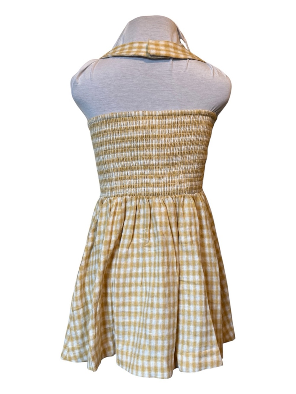 Camila Coelho Yellow Gingham Button-Front Dress - Picture 4 of 7